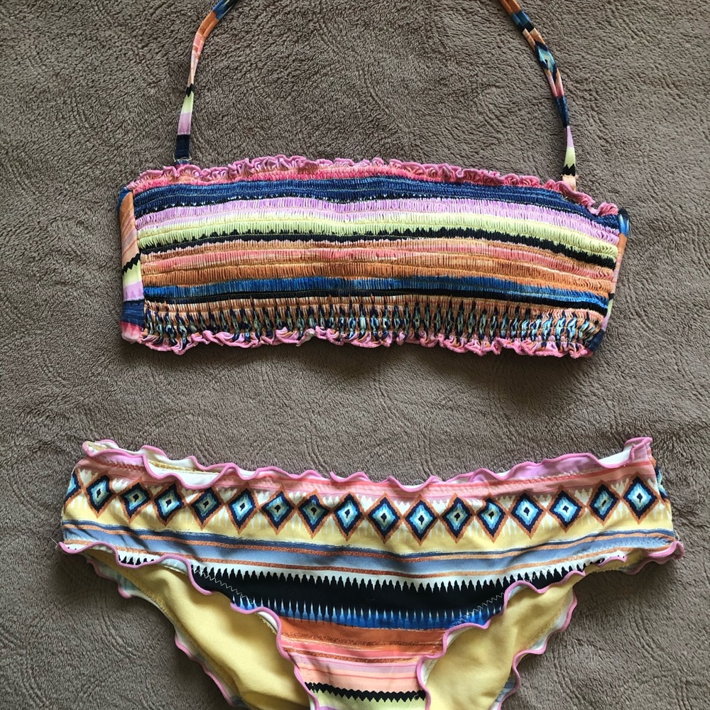Striped Multicolor Bikini Set
